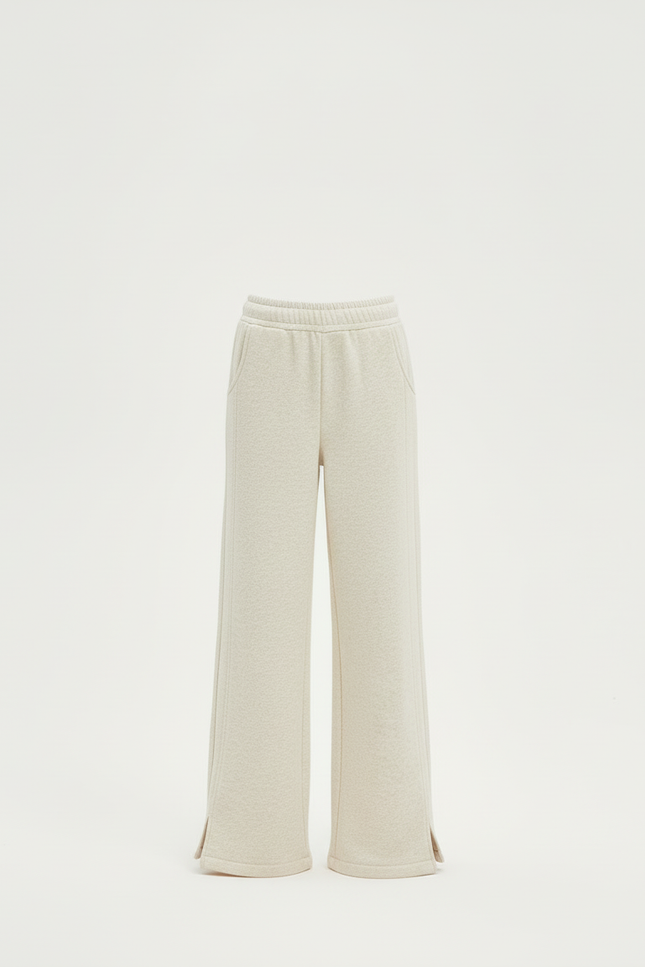 Pantalon Beige Ample Moelleux Hiver Enfant - Molleton - vue 3