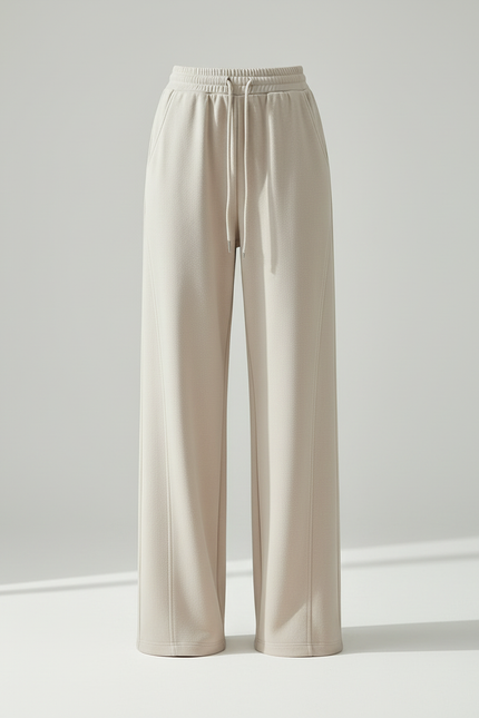 Pantalon Beige Ample Droit Décontracté Confortable - Molleton - vue 3