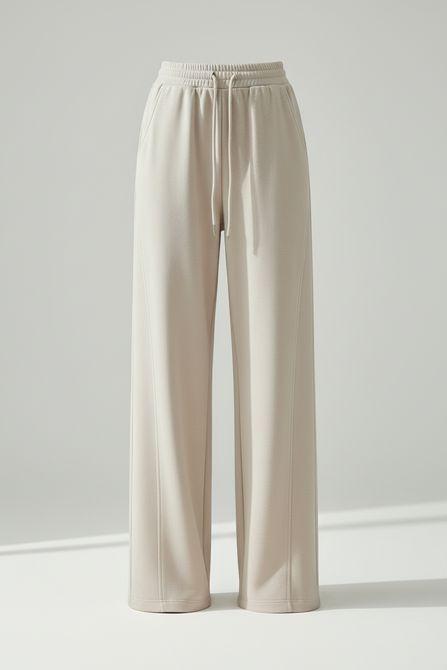 Pantalon Beige Ample Droit Décontracté Confortable - Molleton - vue 3