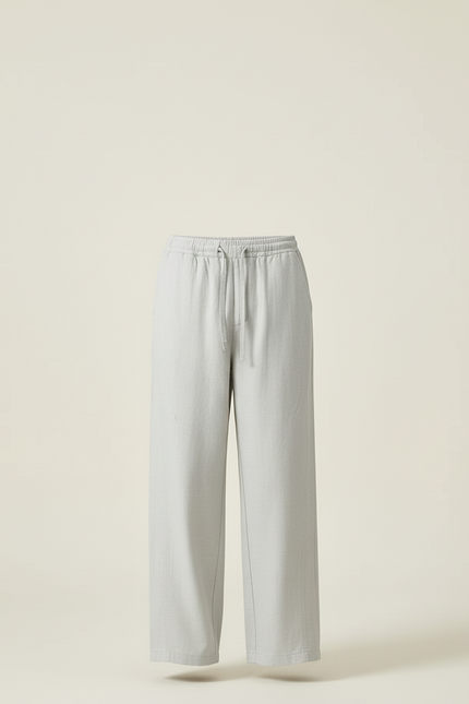 Pantalon Beige Ample Lin Coton Décontracté Homme - vue 3