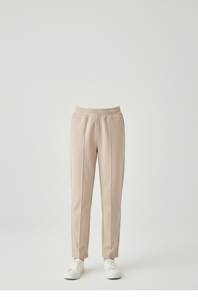 Pantalon Beige Droit Décontracté Élastique Fille - Polyester - vue 3
