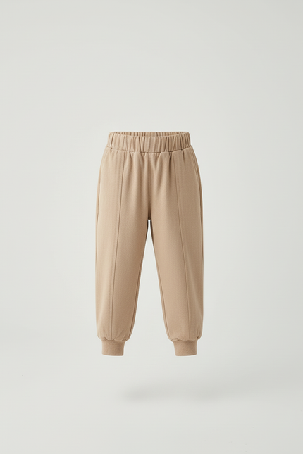 Pantalon Beige Molletonné Confortable Garçon Décontracté Élastique - vue 3
