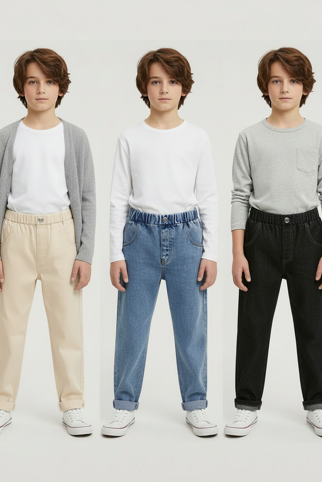 Pantalon Beige Bebe Garcon - Coton - vue 3