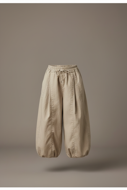 Pantalon Beige Ample Coton Élastique Garçon Décontracté - Gabardine - vue 3