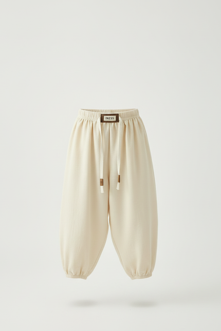 Pantalon Beige Harem Ample Coton Enfant - vue 3