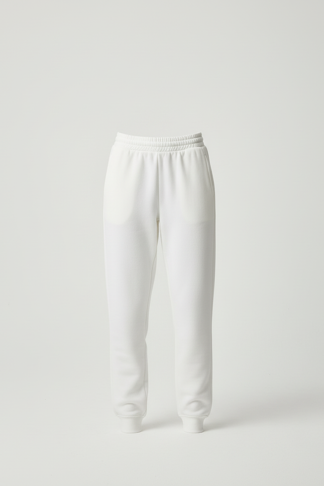 Pantalon Beige Molletonné Décontracté Confortable Cordon - Blanc - vue 3