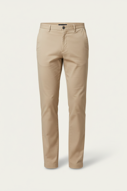 Pantalon Beige Chino Homme Slim Fit Décontracté - Gabardine - vue 3
