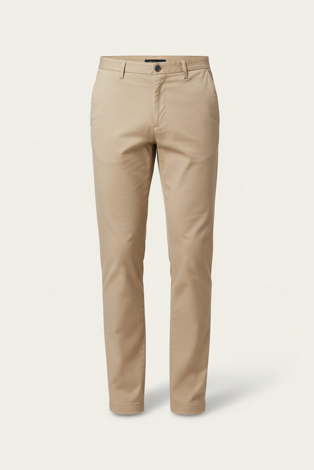 Pantalon Beige Chino Homme Slim Fit Décontracté - Gabardine - vue 3
