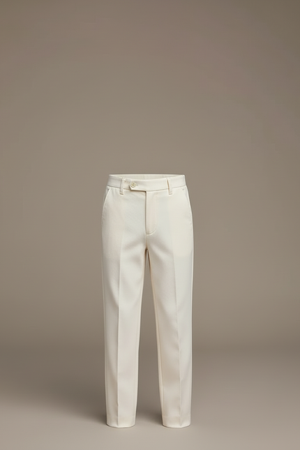 Pantalon Beige Droit Coton Élégant Garçon Classique - Gabardine - vue 3