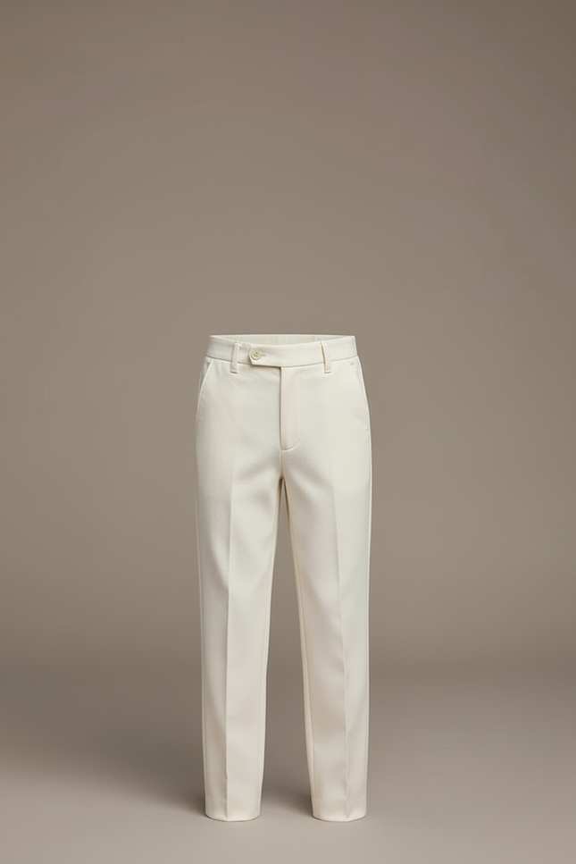 Pantalon Beige Droit Coton Élégant Garçon Classique - Gabardine - vue 3