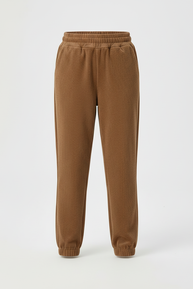 Pantalon Beige 5062 - Marron Cordé - vue 3
