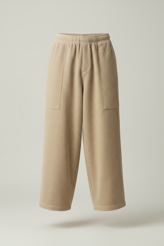 Pantalon Cotelé Beige - Cordé - vue 3