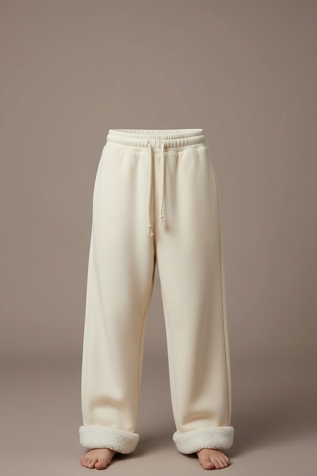 Pantalon Beige Ample Doublé Hiver Enfant - Molleton - vue 3