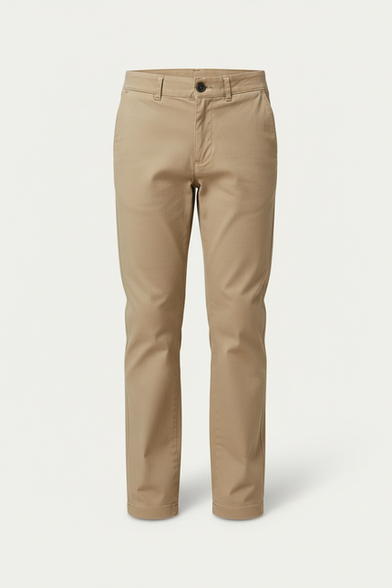 Pantalon Beige Coton Droit Décontracté Garçon - Gabardine - vue 3