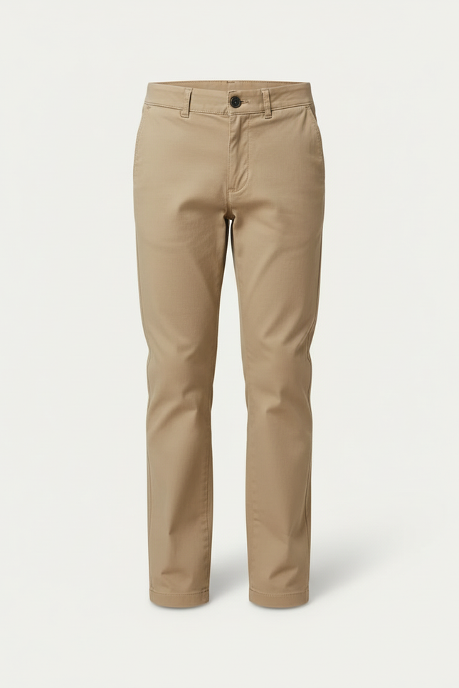 Pantalon Beige Coton Droit Décontracté Garçon - Gabardine - vue 3