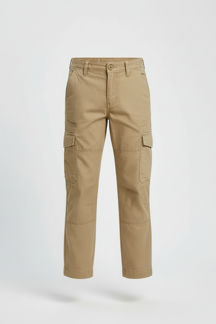 Pantalon Beige Cargo Coton Enfant Décontracté - vue 3