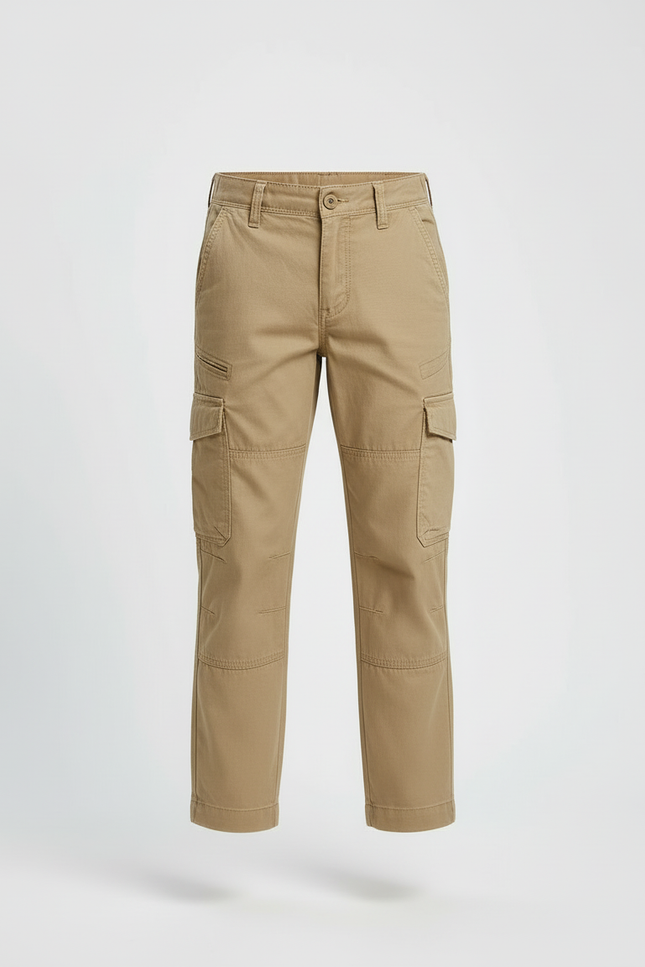 Pantalon Beige Cargo Coton Enfant Décontracté - vue 3