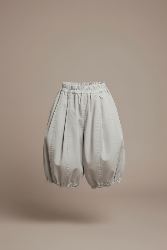 Pantalon Beige Coton Ample Sarouel Garçon - Gris - vue 3