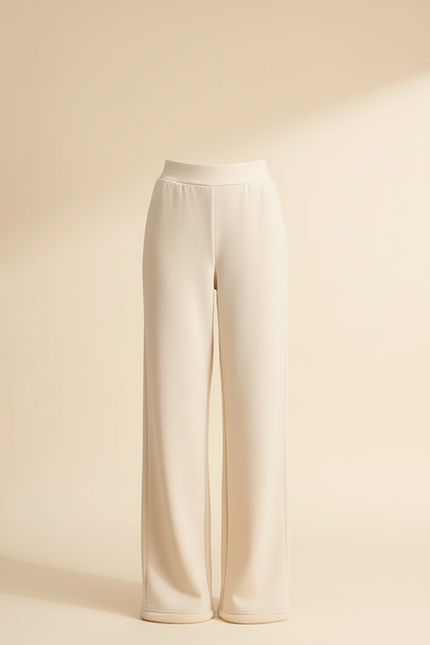 Pantalon Beige Velours Côtelé Ample Décontracté Femme - Molleton - vue 3