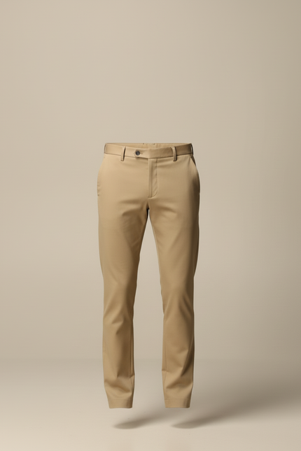 Pantalon Slim Beige - Gabardine - vue 3