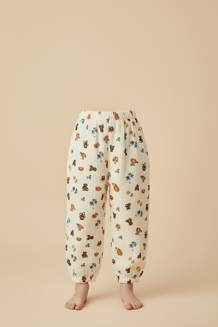 Pantalon Gaze De Coton Beige - vue 3