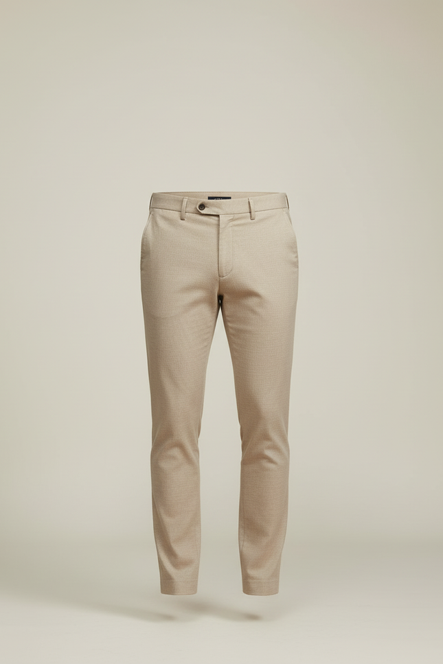 Pantalon Beige Homme Slim Fit Élégant Décontracté - Gabardine - vue 3