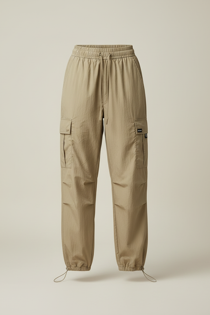 Pantalon Beige Cargo Ample Sport Femme - Kaki Polyester - vue 3