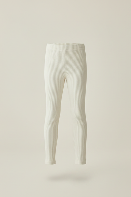 Pantalon Beige Côtelé Tricoté Slim Enfant Coton - Maille - vue 3