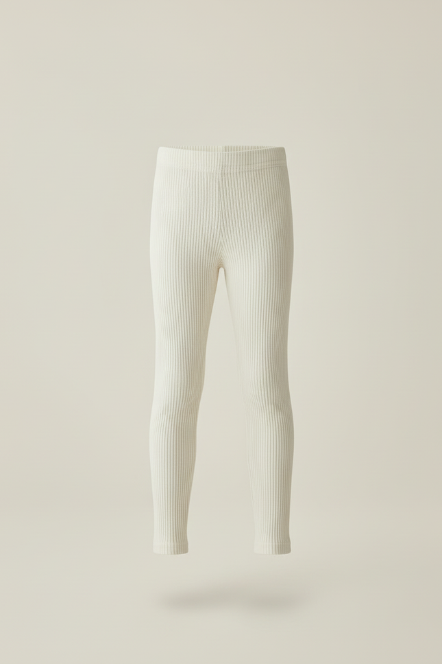 Pantalon Beige Côtelé Tricoté Slim Enfant Coton - Maille - vue 3