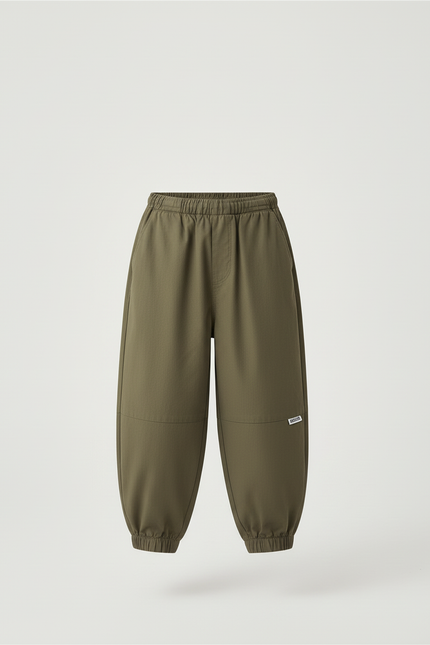 Pantalon Beige Cargo Ample Enfant Décontracté Robuste - Kaki Toile - vue 3