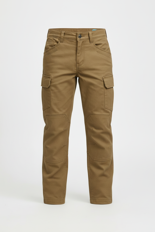 Pantalon Beige Cargo Coton Robuste Garçon - Kaki - vue 3