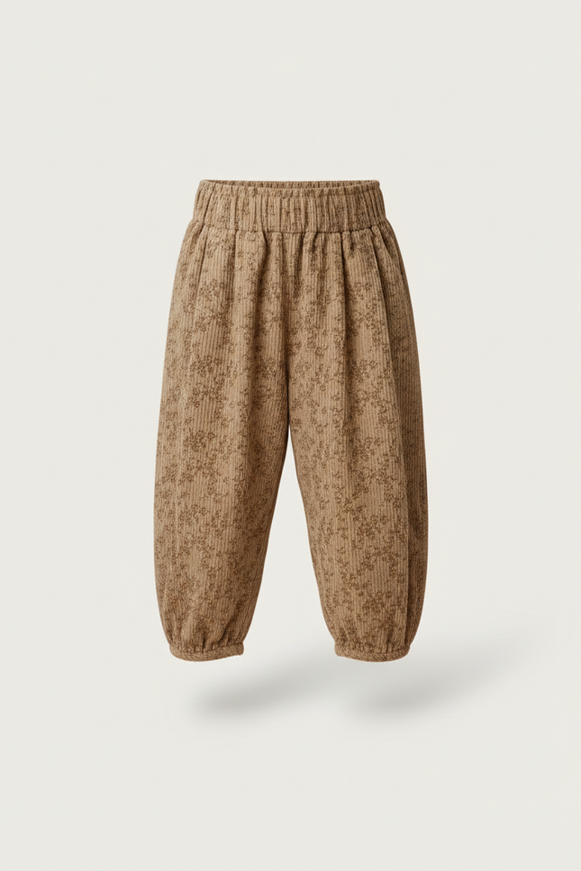 Pantalon Bouffant Beige - Cordé - vue 3