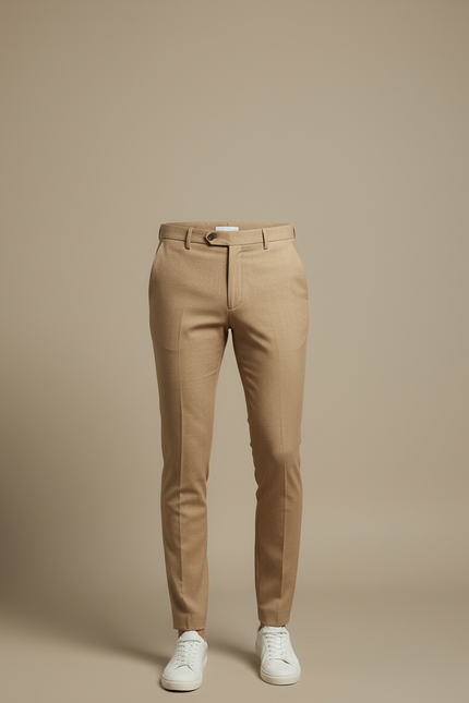 Pantalon Beige Slim - Gabardine - vue 3