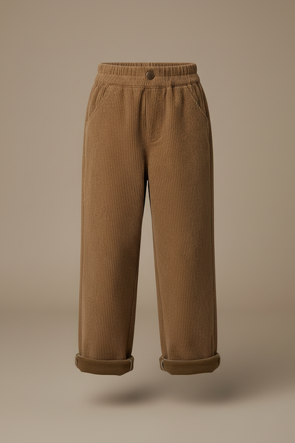 Pantalon Beige 7e03 - Marron Cordé - vue 3