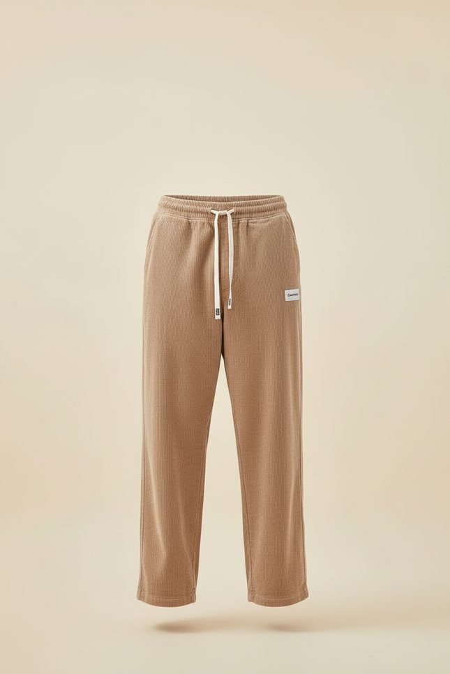 Pantalon Beige Corduroy Ample Décontracté Homme - Cordé - vue 3