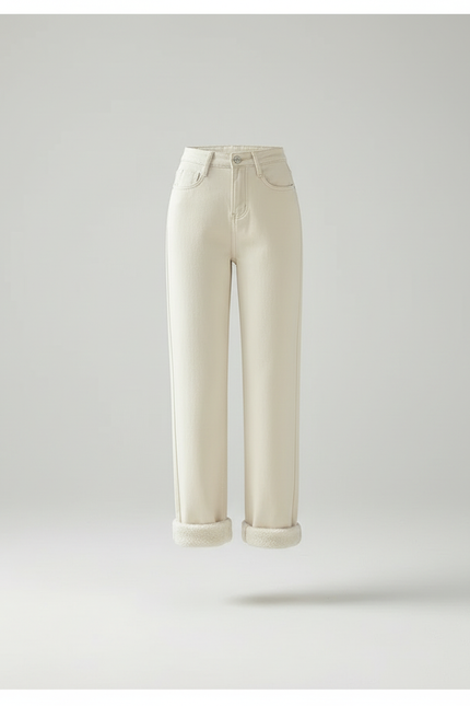 Pantalon Mom Beige - Molleton - vue 3