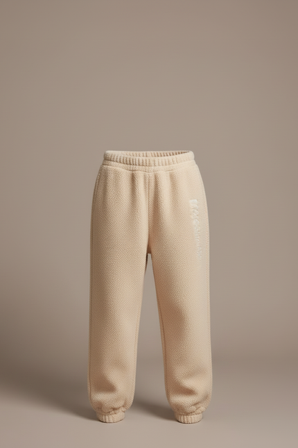 Pantalon Beige Molletonné Brodé Confortable Enfant - vue 3