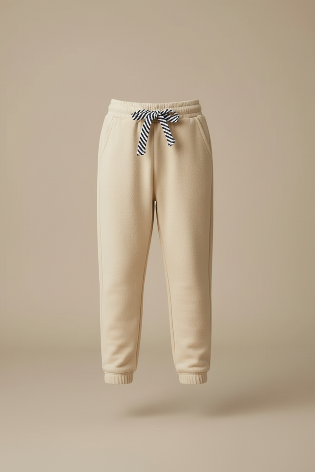 Pantalon Beige Coton Sport Décontracté Enfant - Molleton - vue 3