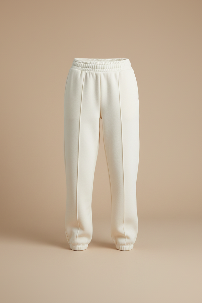 Pantalon Beige Molletonné Ample Confortable Cordon Femme - vue 3