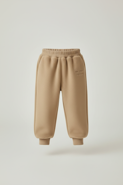 Pantalon Beige Molletonné Épais Chaud Enfant - vue 3