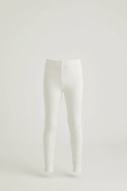 Pantalon Beige Côtelé Élastique Coton Enfant - Maille - vue 3
