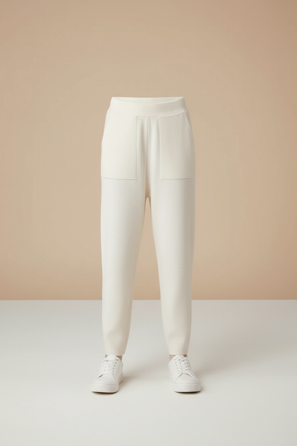 Pantalon Beige Tricoté Ample Décontracté Enfant - Maille - vue 3