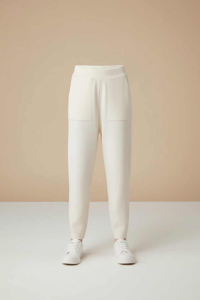 Pantalon Beige Tricoté Ample Décontracté Enfant - Maille - vue 3