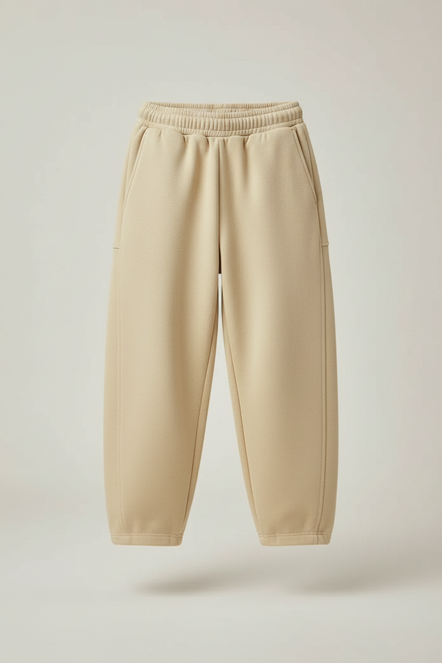 Pantalon Boyfriend Beige - Molleton - vue 3