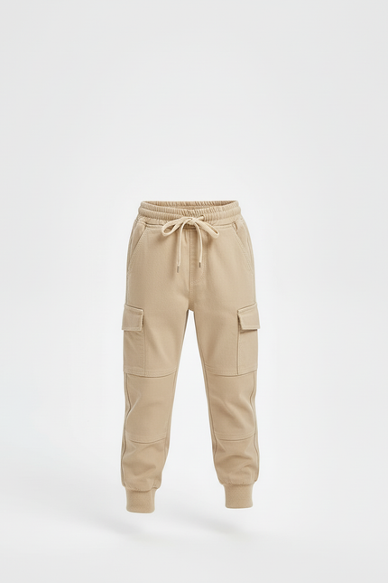 Pantalon Cargo Garcon Beige - Toile - vue 3