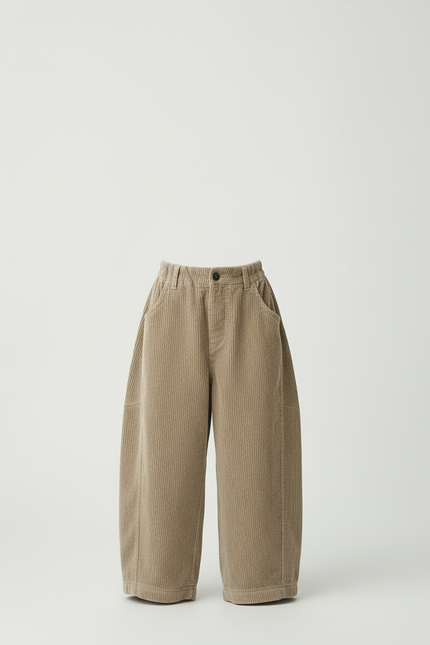 Pantalon Pana Beige - Cordé - vue 3