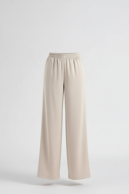 Pantalon Beige Fluide Ample Satiné Fille - vue 3