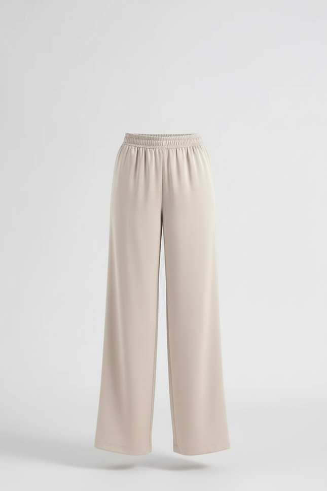 Pantalon Beige Fluide Ample Satiné Fille - vue 3