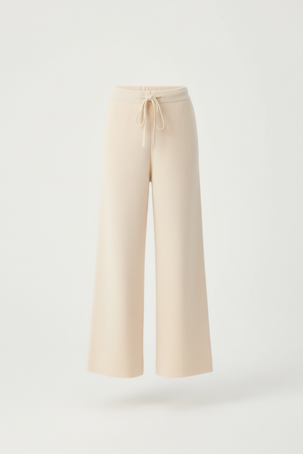Pantalon Beige Tricoté Laine Ample Confortable Enfant - vue 3