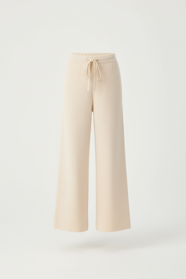 Pantalon Beige Tricoté Laine Ample Confortable Enfant - vue 3